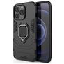 Mobigear Armor Ring iPhone 13 Pro Hülle Hardcase Backcover Stoßfest mit Ringhalter - Schwarz