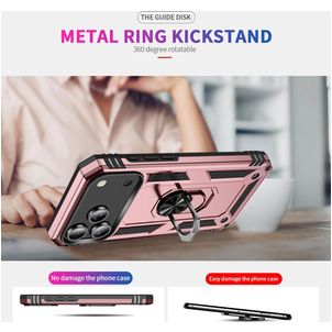 Mobigear Armor Ring iPhone 17 Pro Max Hülle Hardcase Backcover Stoßfest mit Ringhalter - Roségold