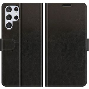 Mobigear Wallet Samsung Galaxy S22 Ultra Hülle Klapphülle Geldbörse - Schwarz
