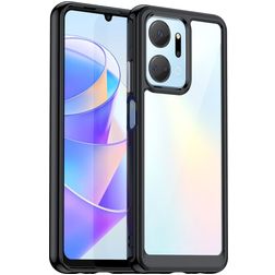 Mobigear Crystal HONOR X7A Hülle Hardcase Backcover - Schwarz