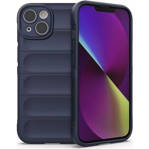 Mobigear Bumpy iPhone 14 Hülle Flexibles TPU Backcover - Dunkelblau