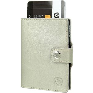 Valenta Card Case Wallet Echtleder Kartenetui - 8 Karten - Gold