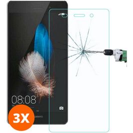Mobigear Huawei P8 Lite (2016) Panzerglas Gehärtetes Glas Displayschutz - Hüllenfreundlich (3er Pack)