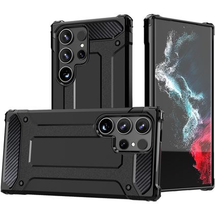 Mobigear Outdoor Samsung Galaxy S24 Ultra Hülle Hardcase Backcover Stoßfest - Schwarz
