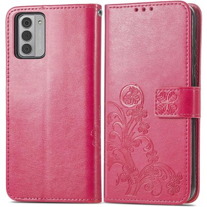 Mobigear Clover Nokia G42 Hülle Klapphülle Geldbörse - Rot