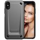 Mobigear Slim Armor iPhone XS Max Hülle Hardcase Backcover Stoßfest - Grau