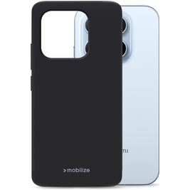 Mobilize Rubber Gelly Xiaomi 17 Hülle Flexibles TPU Backcover - Schwarz