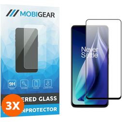 Mobigear Premium OPPO A79 Panzerglas Displayschutz - Hüllenfreundlich - Schwarz (3er Pack)