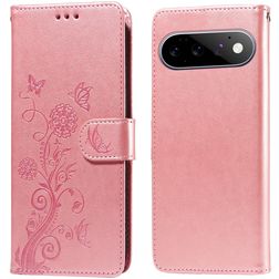 Mobigear Flowers Google Pixel 11 Hülle Klapphülle Geldbörse - Pink
