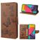 Mobigear Butterfly Samsung Galaxy M53 Klapphülle Portemonnaie - Braun