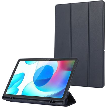 Mobigear Tri-Fold Gel Samsung Galaxy Tab A9 Plus (2023) TPU / Kunstleder Klapphülle + Stylus-Halter - Dunkelblau