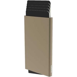 Valenta Cardprotector Aluminium Kartenetui - 5 Karten - MagSafe Kompatibel - Titanium Gold