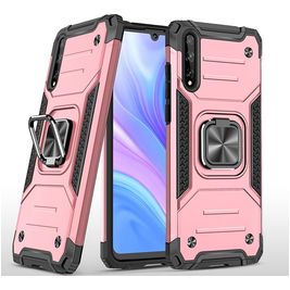 Mobigear Armor Ring Huawei P Smart S Hülle Hardcase Backcover Stoßfest mit Ringhalter - Roségold