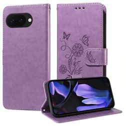 Mobigear Flowers Google Pixel 9a Hülle Klapphülle Geldbörse - Lila