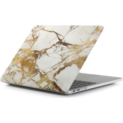 Mobigear Marble MacBook Pro 16 Zoll (2021-2026) Hardcase Hülle MacBook Case - Braun - Model A2485 / A2780 / A2991 / A3186 / A3428 / A3429