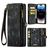 Caseme 008 iPhone 14 Pro Max Hülle Abnehmbare 2in1 Klapphülle Geldbörse - Schwarz