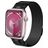 Mobigear Mecha Loop Milanaise Apple Watch Armband Magnetverschluss - 49/46/45/44 mm - Schwarz