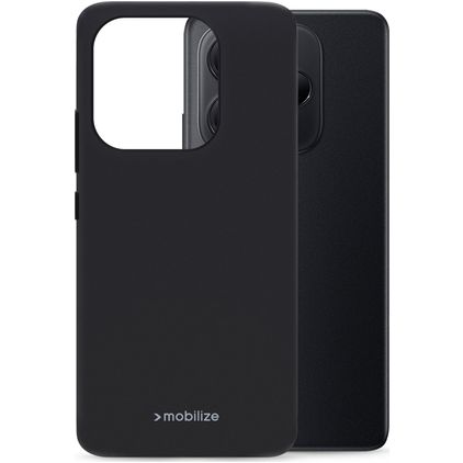 Mobilize Rubber Gelly Xiaomi Redmi Note 14 5G Hülle Flexibles TPU Backcover - Schwarz