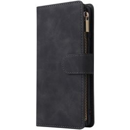 Mobigear Zipper Samsung Galaxy S10 Lite Hülle Klapphülle Geldbörse - Schwarz