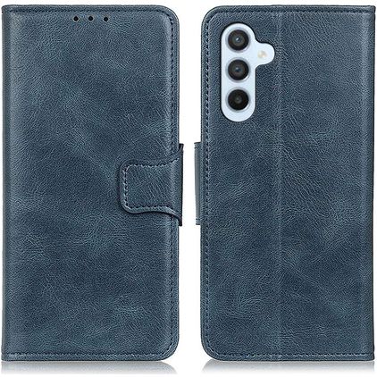 Mobigear Classy Samsung Galaxy A54 Hülle Klapphülle Geldbörse - Blau