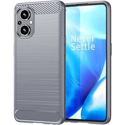 Mobigear Brushed Slim OPPO Reno 7 Lite TPU (flexibel) Backcover - Grau