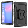 Mobilize Rotating Defender Samsung Galaxy Tab S10 FE Hülle Kunststoff,Silikon Backcover + Schulterträger + Ständer - Schwarz