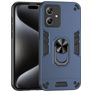 Mobigear Armor Ring Motorola Moto G54 Hülle Hardcase Backcover Stoßfest mit Ringhalter - Blau