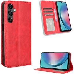 Mobigear Sensation Samsung Galaxy M55 Hülle Klapphülle Geldbörse - Rot