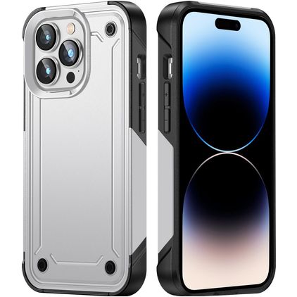 Mobigear Slim Armor iPhone 14 Pro Max Hülle Hardcase Backcover Stoßfest - Weiß