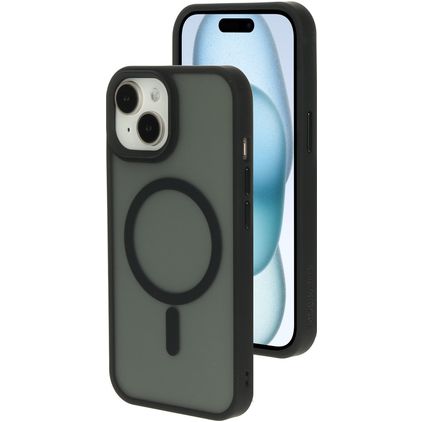 Mobiparts Hardcover iPhone 15 MagSafe Hülle Hardcase Backcover - Satin Black