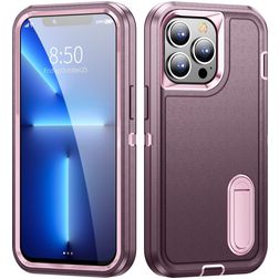 Mobigear Rugged Stand iPhone 14 Hülle Hardcase Backcover Stoßfest mit Ständer - Lila