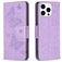Mobigear Butterfly iPhone 16 Pro Hülle Klapphülle Geldbörse - Lila