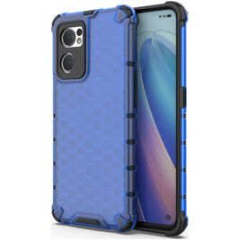 Mobigear Honeycomb OPPO Find X5 Lite Hülle Hardcase Backcover Stoßfest - Blau