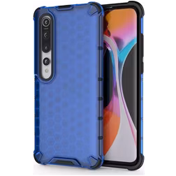 Mobigear Honeycomb Xiaomi Mi 10 Hülle Hardcase Backcover Stoßfest - Blau