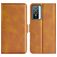 Mobigear Slim Magnet Vivo Y76 Hülle Klapphülle Geldbörse - Cognac
