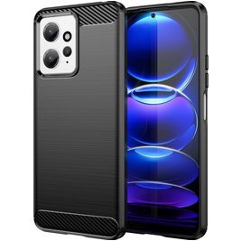 Mobigear Brushed Xiaomi Redmi Note 12 Hülle Flexibles TPU Backcover - Schwarz