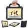 Mobigear Football iPad Air 11 Zoll (2024) Hülle EVA Schaum Backcover + Schulterträger + Ständer - Schwarz