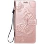 Mobigear Butterfly Samsung Galaxy A31 Hülle Klapphülle Geldbörse - Roségold