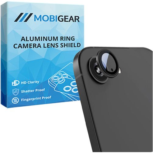 Mobigear Single iPhone 17e Panzerglas Gehärtetes Glas Kameralinsen Schutz - Hüllenfreundlich - Schwarz