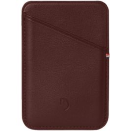 Decoded Card Sleeve Echtleder Kartenetui - 2 Karten - MagSafe Kompatibel - Cinnamon Brown