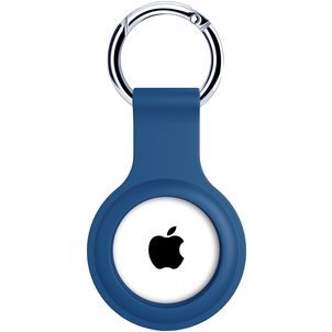 Xccess Keychain Apple AirTag Hülle Flexibles Silikon Schlüsselanhänger - Blau