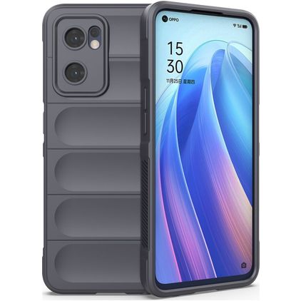 Mobigear Bumpy OPPO Find X5 Lite Hülle Flexibles TPU Backcover - Charcoal
