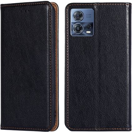 Mobigear Wallet Motorola Edge 30 Fusion Hülle Klapphülle Geldbörse - Schwarz