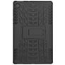 Mobigear Tire Lenovo Tab M10 Plus Stoßfeste Hardcase Hülle + Ständer - Schwarz