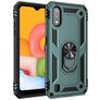 Mobigear Armor Ring Samsung Galaxy A01 Hardcase Backcover Shockproof mit Ringhalter - Grün