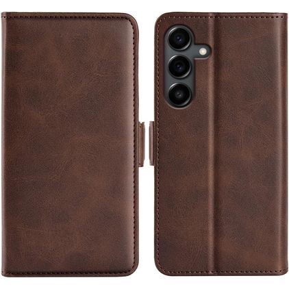 Mobigear Slim Magnet Samsung Galaxy S25 FE Hülle Klapphülle Geldbörse - Braun