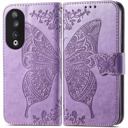 Mobigear Butterfly HONOR 90 Hülle Klapphülle Geldbörse - Lila