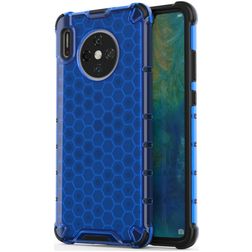 Mobigear Honeycomb Huawei Mate 30 Hülle Hardcase Backcover Stoßfest - Blau