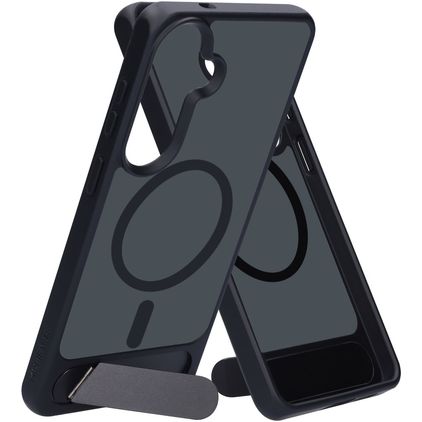 Mobiparts Hardcover Samsung Galaxy S26 Plus MagSafe Hülle Hardcase Backcover mit Ständer - Satin Black