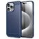 Mobigear Brushed Slim iPhone 16 Pro Max Hülle Flexibles TPU Backcover - Blau